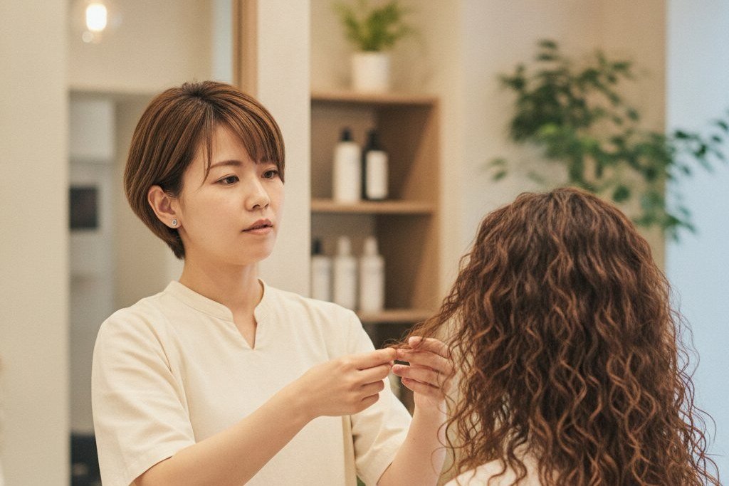 アルカリ性縮毛矯正でまっすぐに整った髪のイメージ