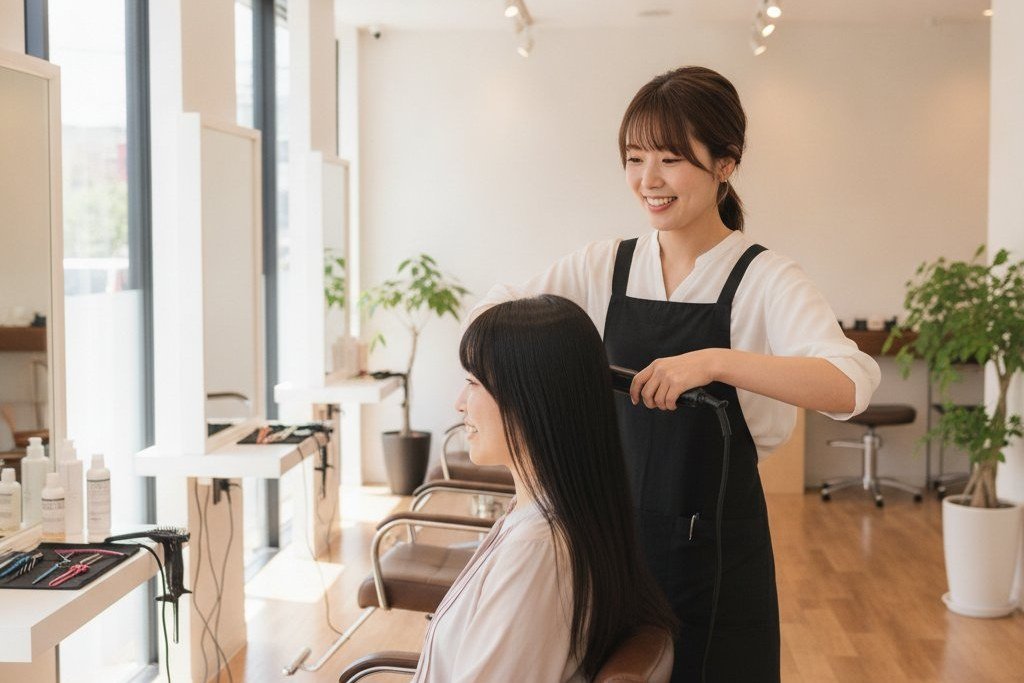 縮毛矯正の種類に関する質問に答えるイメージ